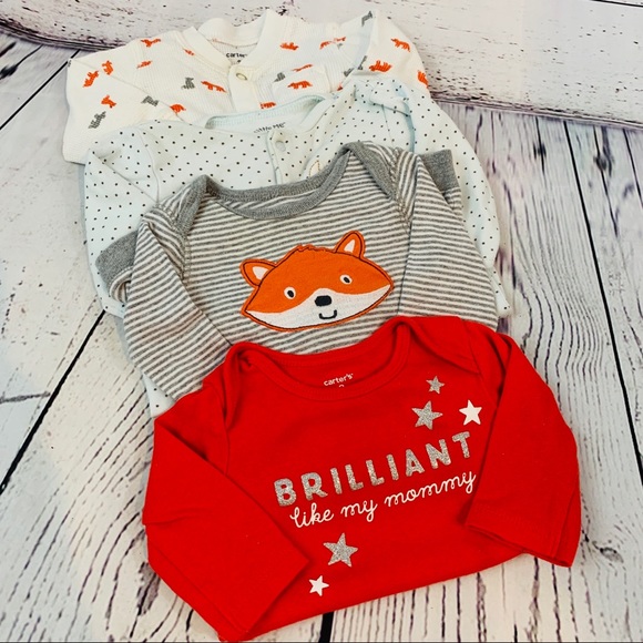 Carter's Other - Boys 4 piece set 3 sleeper 1 onesie fox